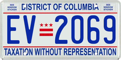 DC license plate EV2069