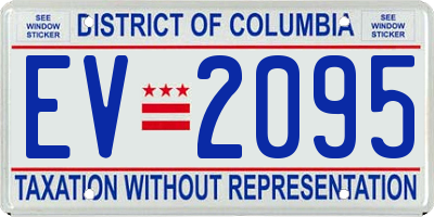 DC license plate EV2095