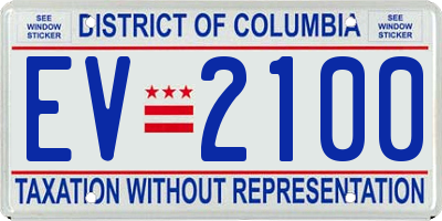 DC license plate EV2100