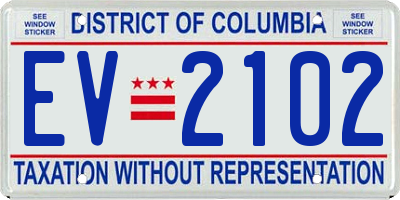 DC license plate EV2102