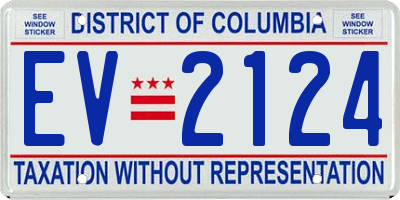DC license plate EV2124