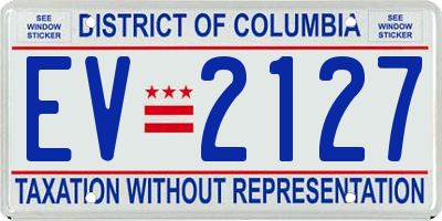DC license plate EV2127