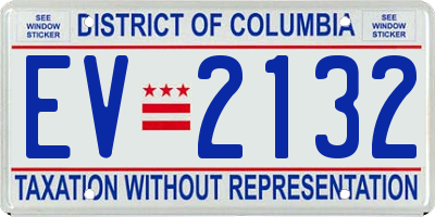 DC license plate EV2132