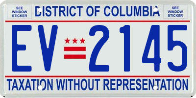 DC license plate EV2145