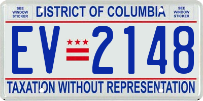 DC license plate EV2148