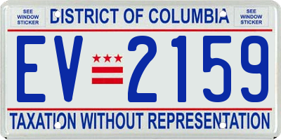DC license plate EV2159