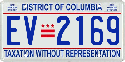 DC license plate EV2169