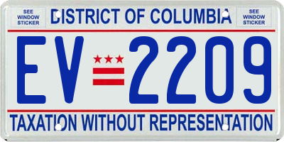 DC license plate EV2209