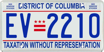 DC license plate EV2210