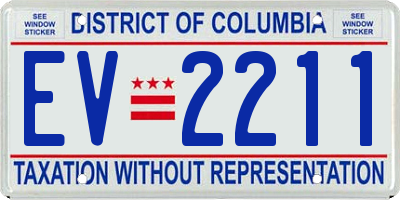 DC license plate EV2211