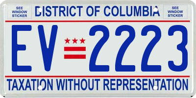 DC license plate EV2223