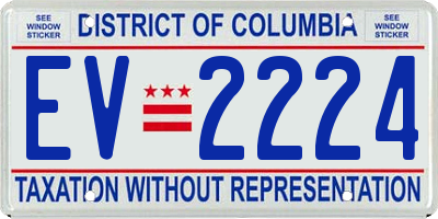 DC license plate EV2224