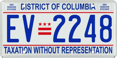DC license plate EV2248