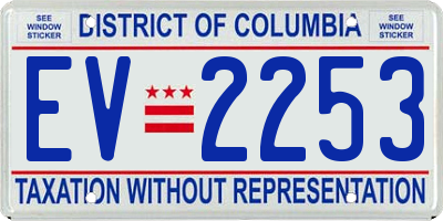 DC license plate EV2253