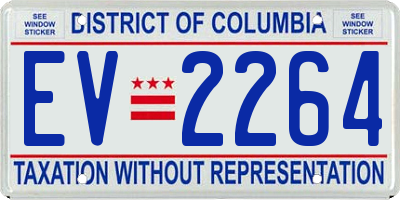 DC license plate EV2264