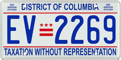 DC license plate EV2269