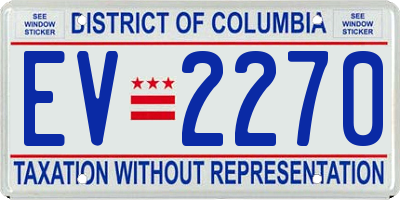 DC license plate EV2270