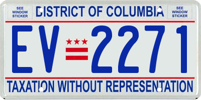 DC license plate EV2271