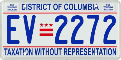 DC license plate EV2272