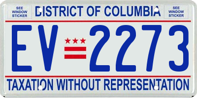 DC license plate EV2273
