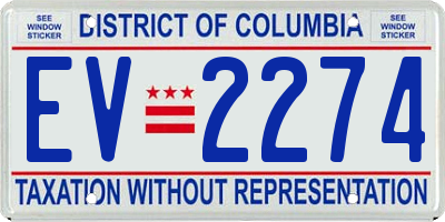 DC license plate EV2274