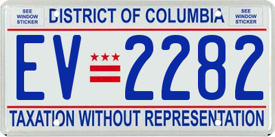 DC license plate EV2282