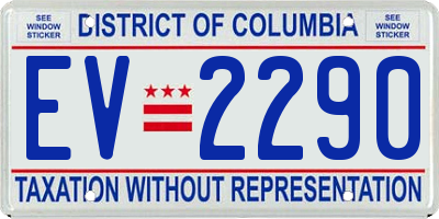 DC license plate EV2290