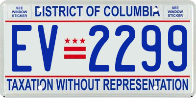 DC license plate EV2299
