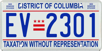 DC license plate EV2301