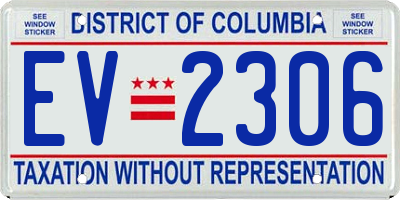 DC license plate EV2306
