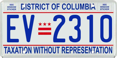 DC license plate EV2310