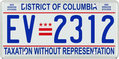 DC license plate EV2312