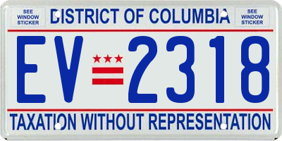 DC license plate EV2318