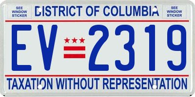 DC license plate EV2319
