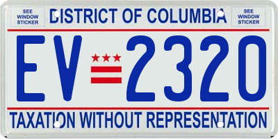 DC license plate EV2320