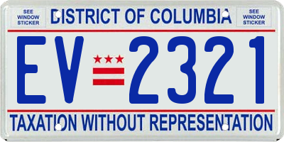 DC license plate EV2321