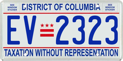 DC license plate EV2323