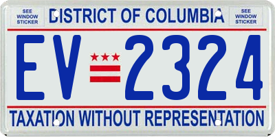 DC license plate EV2324