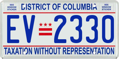 DC license plate EV2330