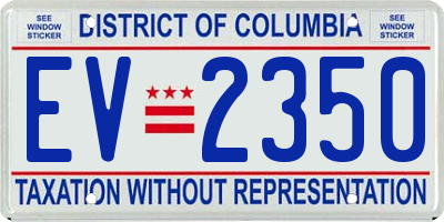 DC license plate EV2350
