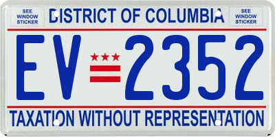 DC license plate EV2352