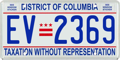 DC license plate EV2369