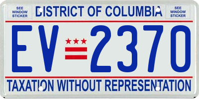 DC license plate EV2370