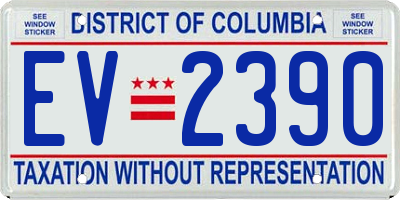 DC license plate EV2390