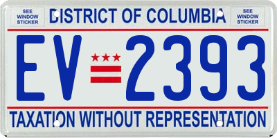 DC license plate EV2393