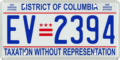 DC license plate EV2394