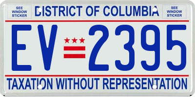 DC license plate EV2395