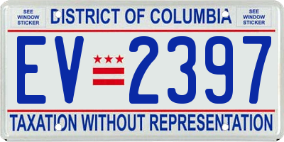 DC license plate EV2397