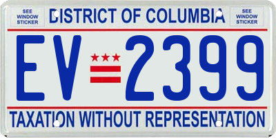 DC license plate EV2399