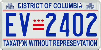 DC license plate EV2402
